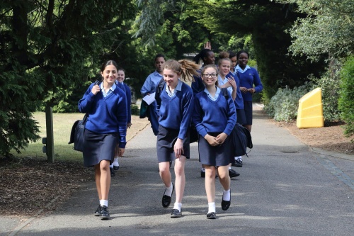 Pupils at Coloma Convent School