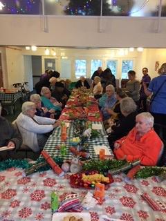 Residents enjoying Christmas lunch