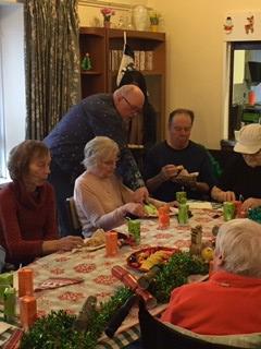 Residents enjoying Christmas lunch