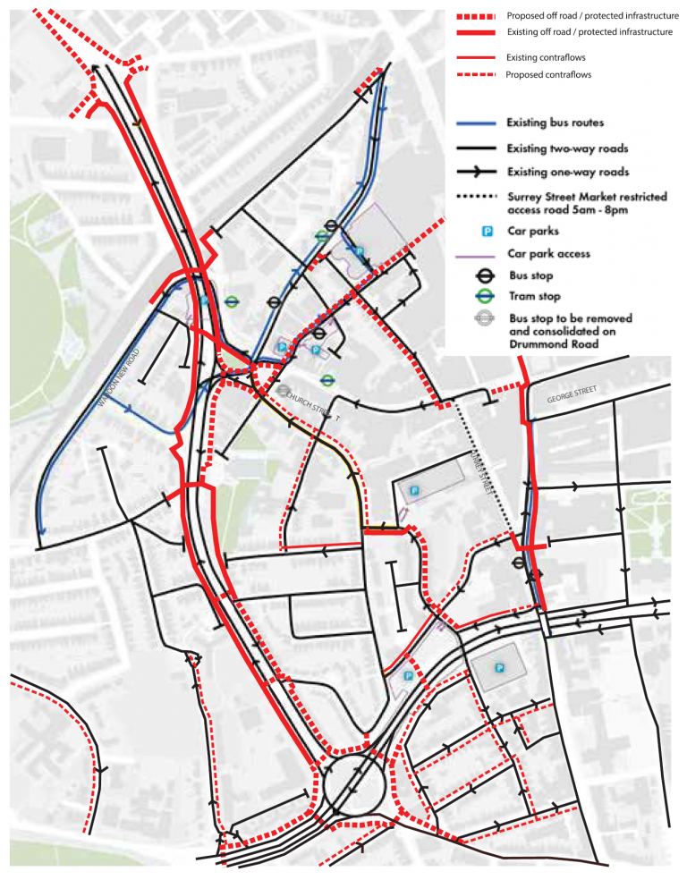 Proposed Cycle Facilities in the Old Town Area