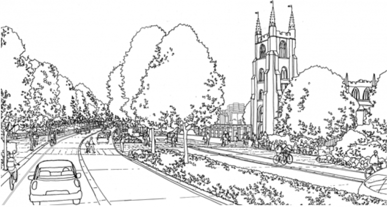 Proposed Roman Way improvements from the Old Town Masterplan document