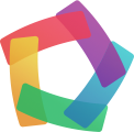 Saffron Valley Collegiate logo - a pentangle in rainbow colours