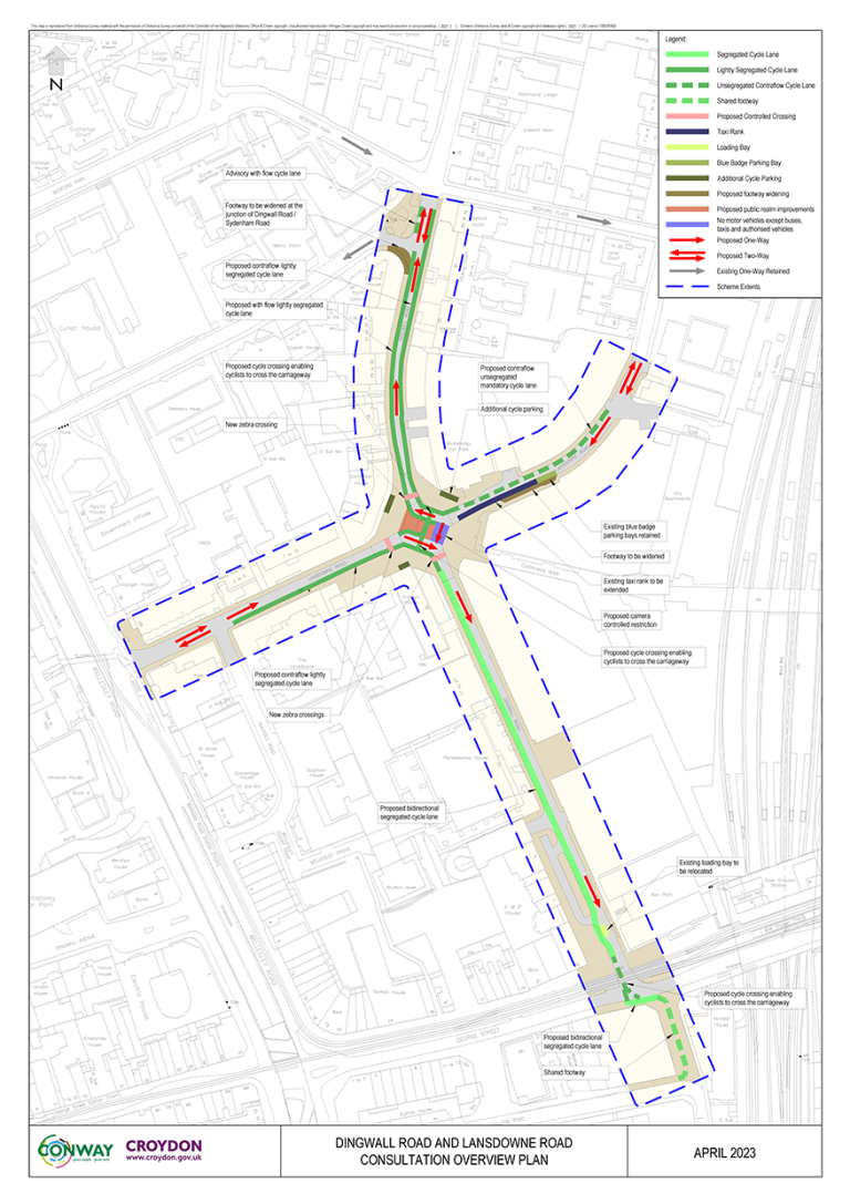 Dingwall Road and Lansdowne Road April 2023 plan