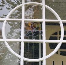 A window with some stained glass