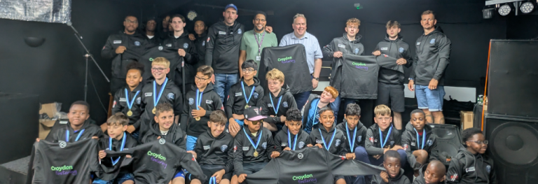Mayor Perry with Croydon Football Club