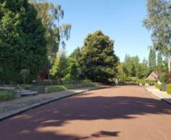 Red tarmac in Rose Walk
