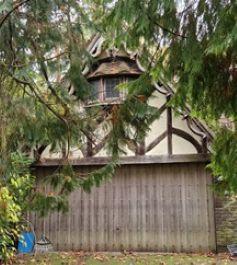 Photograph of original garage doors Webb Estate