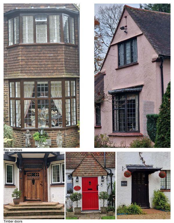Images of bay windows and timber doors