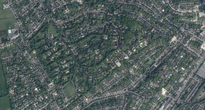 Aerial photograph of the webb estate.