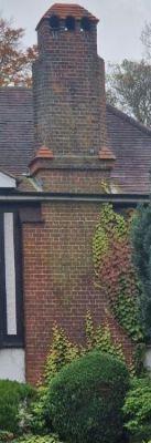 A prominent chimney stack