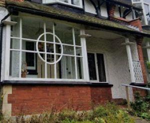  A recessed porch