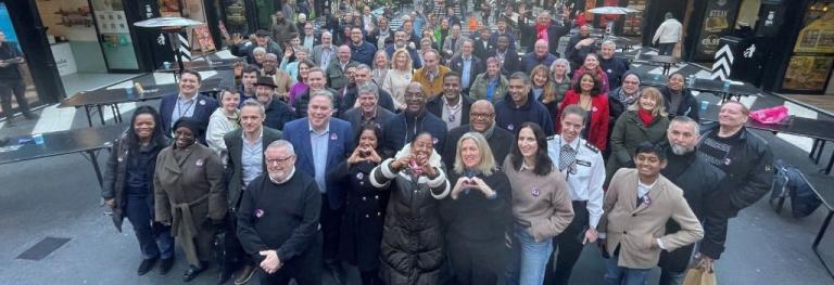 Mayor Perry and attendees of Love Croydon event