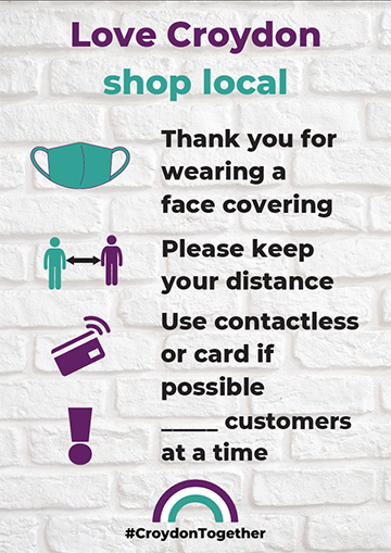 Image of the "Love Croydon - Shop Local" poster.