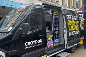 photo of the Covid-19 vaccination van