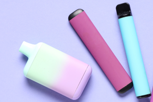 a selection of different coloured vapes