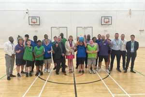Members of the Croydon RAP disability sports group with Deputy mayor Cllr Lynne Hale, and Cllr Andy Stranack
