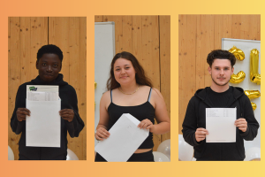 Students receiving their GCSE results