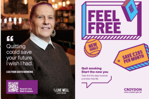 A stop smoking campaign poster 