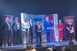 Mayoral candidates on stage for declaration of results