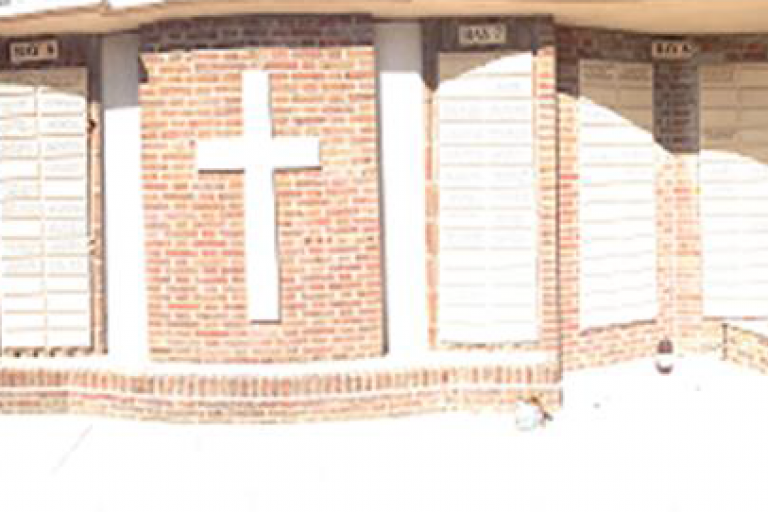 Picture of columbarium niche memorials