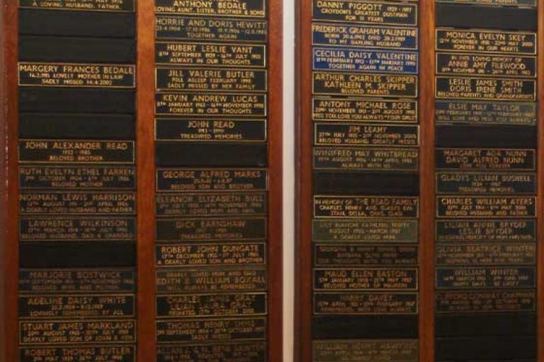 Picture of leather panel memorials