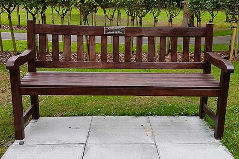Picture of a memorial bench
