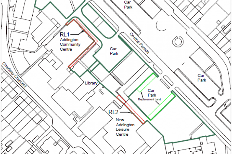 Partial town and village green map