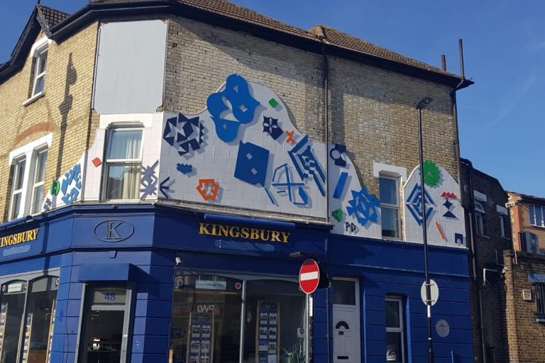 Mural on Thornton Heath shop wall