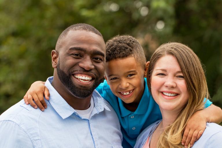 Decorative image of a multicultural family