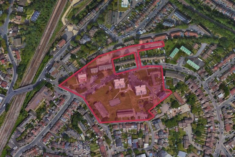 Another view of the Regina Road estate showing the boundaries around Sunny Bank Road and Regina Road