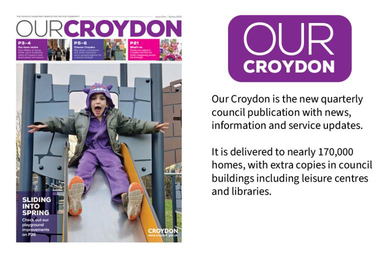 The cover of the Spring edition of the Our Croydon newsletter.