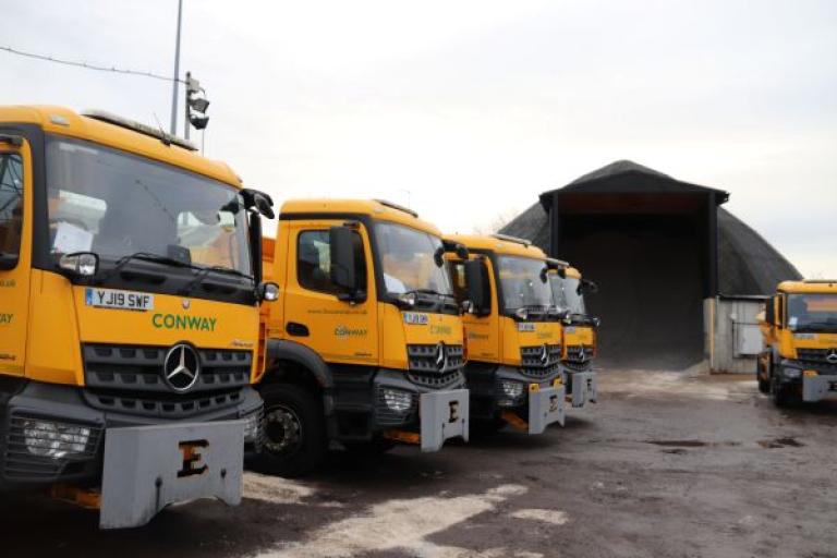 Photograph of Croydon's gritting lorries