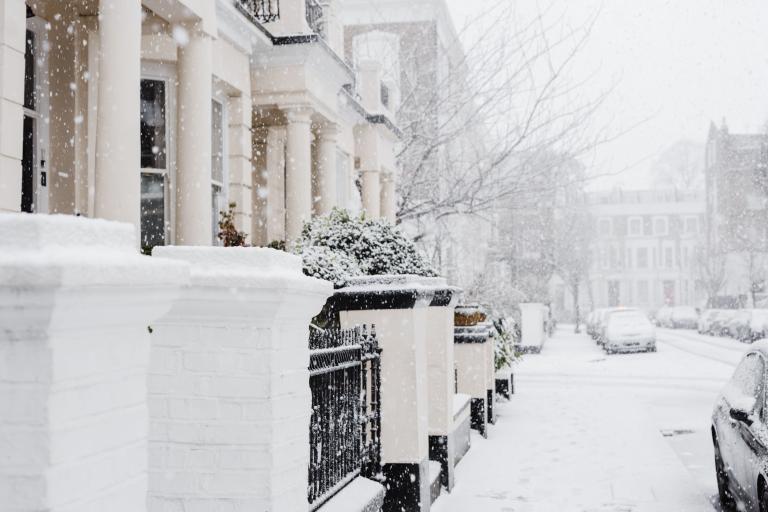 Snow covered street